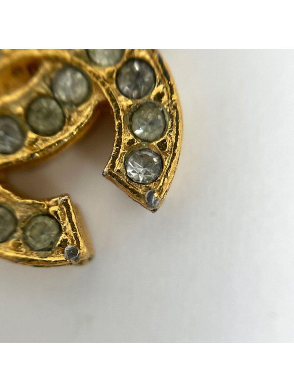 Chanel CC Logo Line Stone Triple Bracelet Gold - Picture 5 of 7